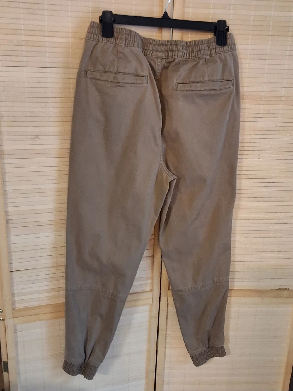 Arizona Jean Company Men's Khaki Jogger Pants with White Drawstrings